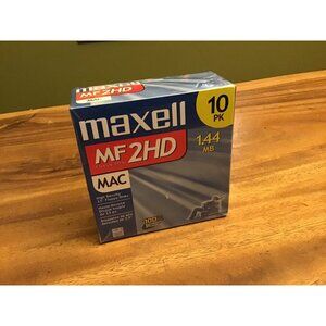 (MAC) Maxell MF 2HD 1.44 MB 3.5 Inch HD Floppy Disks SEALED